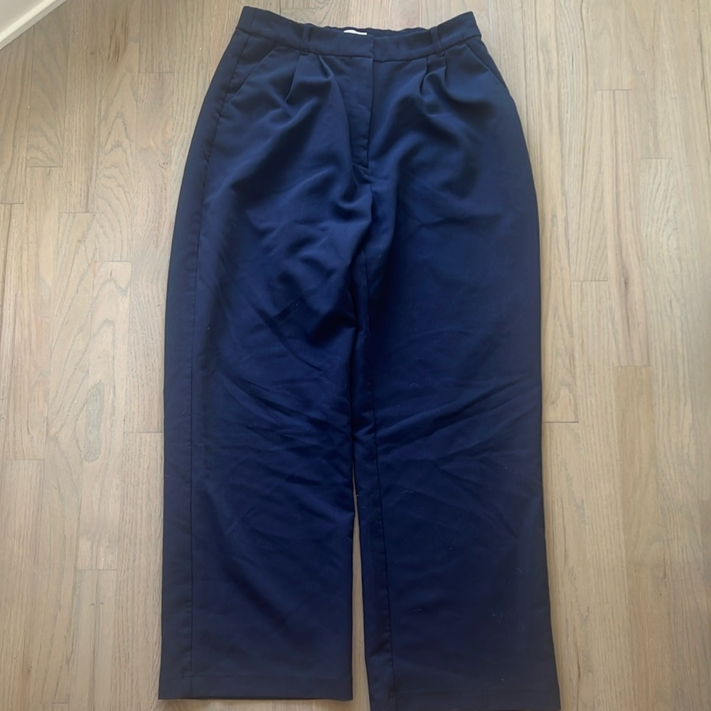 Abercrombie & Fitch Navy Wide Leg Pants